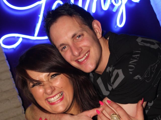 Louisa and CS on a work Xmas party in Blue Lounge.