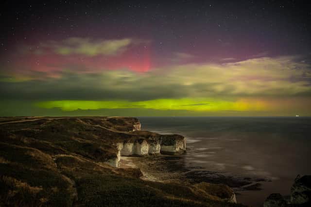 The aurora borealis captured from Flamborough. Image: Astro Dog