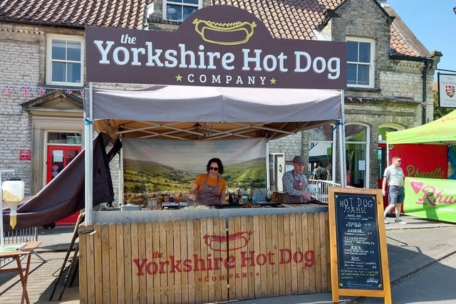 Yorkshire Hot Dog Company were selling free range Yorkshire pork hot dogs with a variety of toppings.