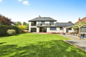 Looking towards the house from its south-facing rear garden.