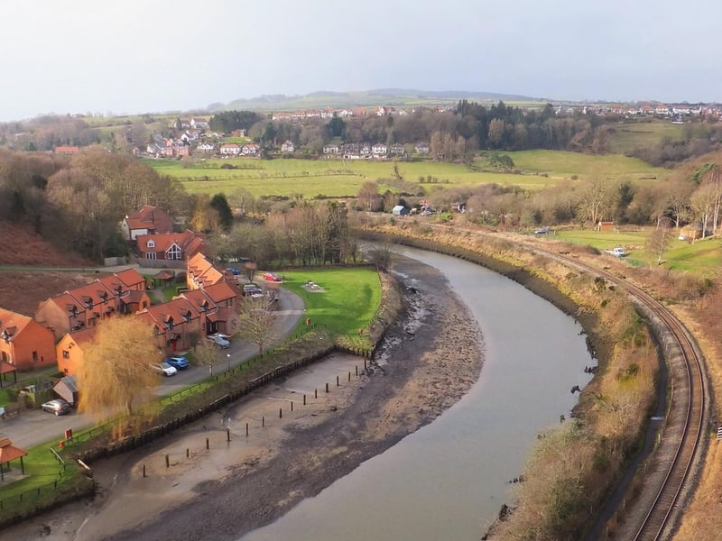 Ruswarp, Sneaton, Stainsacre walk - View from Larpool Viaduct, Whitby.
