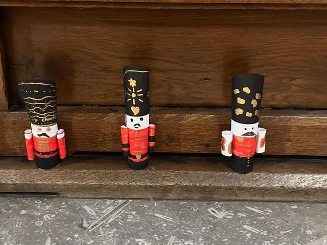 The King's Guards stand proudly to attention