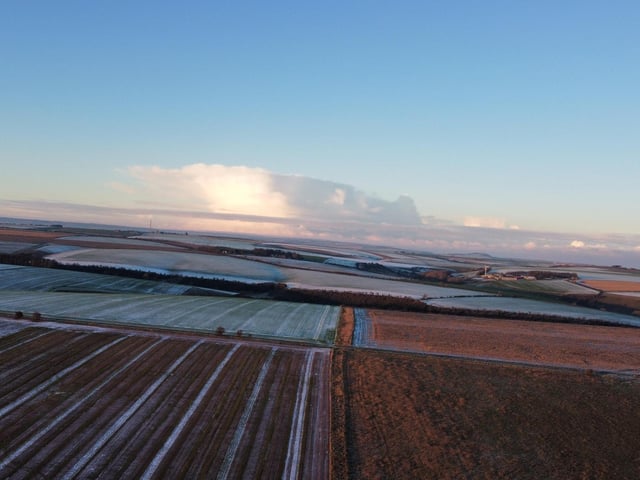 Wintry fields, taken by drone near Fordon.
picture: Sam Bannister