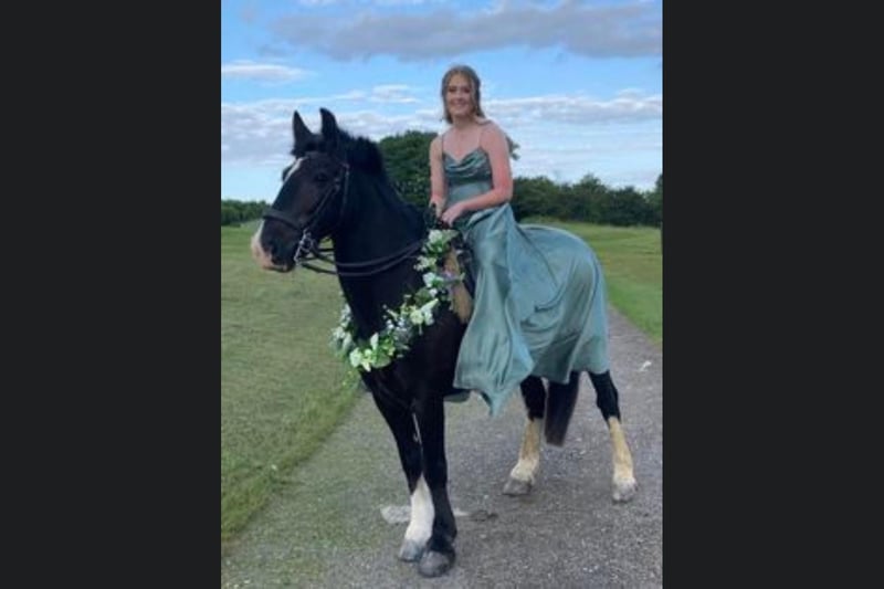 This is Lauren Artley from Headlands School looking fabulous on her horse Flynn- one of the more unusual methods of transport this year!