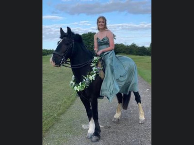 This is Lauren Artley from Headlands School looking fabulous on her horse Flynn- one of the more unusual methods of transport this year!
