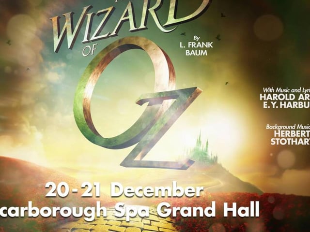 The Wizard of Oz will be performed at Scarborough Spa on December 20 and 21. Follow the yellow brick road in this delightful stage adaptation of L. Frank Baum's beloved tale, featuring the iconic musical score from the MGM film including: “Over the Rainbow”, “If I Only Had A Brain” and “We’re Off To See The Wizard”. For an extra special time in the run up, why not complete our trail around Scarborough to collect all the stamps on our flyer map, bring your completed collection to the theatre on the day you watch the show and receive a special gift.