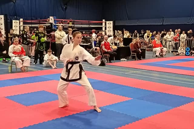 Jocelyn Dixon in action at the English Open on Sunday.