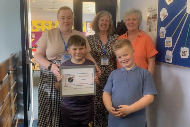 Pictured are Beki Bulmer, North Yorkshire Together, Helen Martin and Ellie Marshall of WHISH receiving a Flying High award.