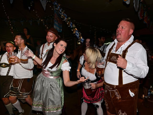 The Yorkshire Oompah Band provided the perfect soundtrack. Picture: Richard Ponter