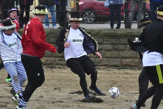 On boxing Day at 10am, teams will meet at Lloyds TSB on Newborough and make their way down to the beach. At 10.30am, mayor Eric Broadbent will kick off the match that has an unusual twist- the players' top hats must stay on or the other team will win a free kick.