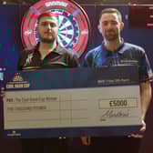 Cool Hand Cup Champion, Nile Gott (left), and World Darts No. 1, Luke Humphries (right)
