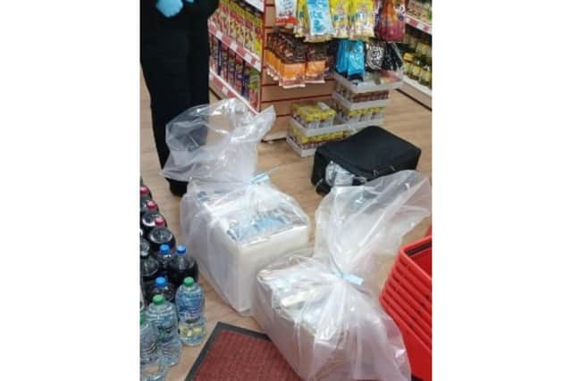 Some of the items seized by police during the visits
