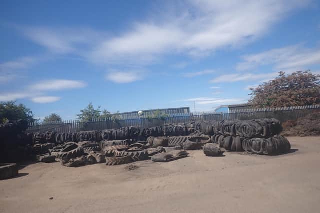 The illegal storage of tyres at Greenology's site in Middlesbrough.