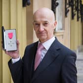 Bob Clarkson of RAF Fylingdales pictured with his MBE.
picture: Matthew Hoyland Palace Photos