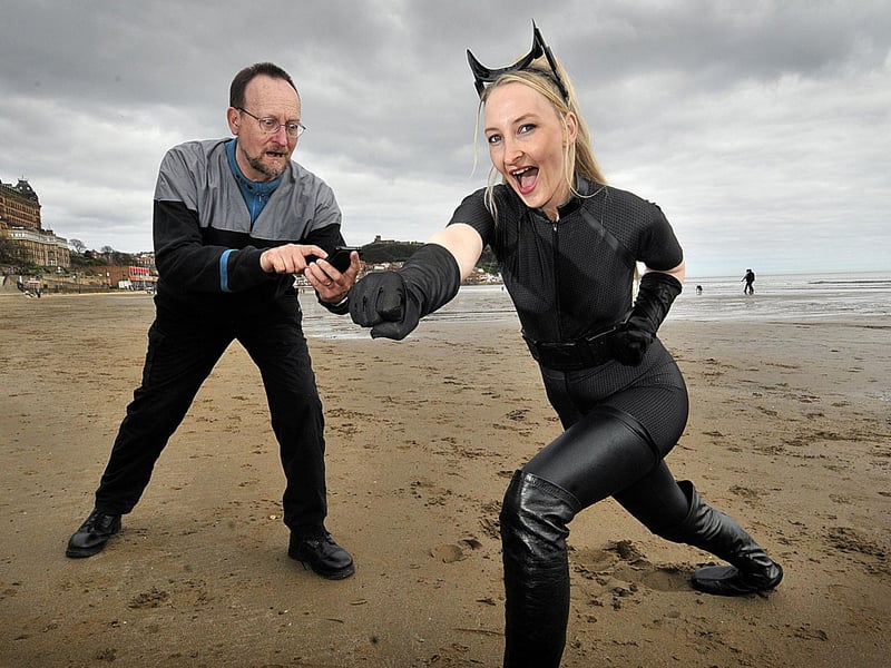 Beam me up Cat Woman - Chris Fairchild with Michelle Rayner in 2017.