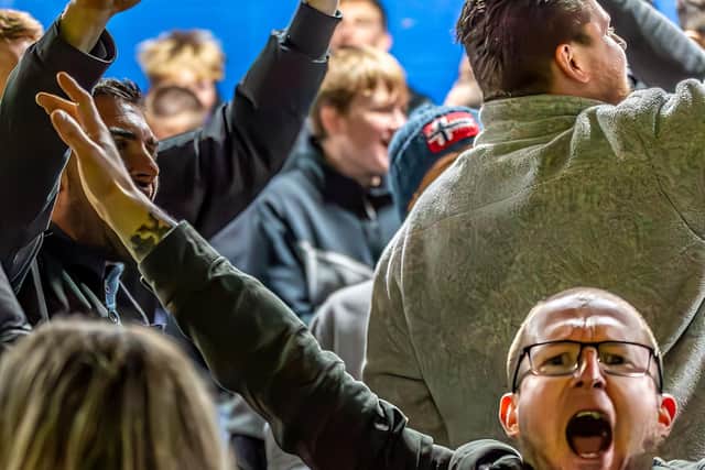 The home fans go wild during the FA Cup replay win.