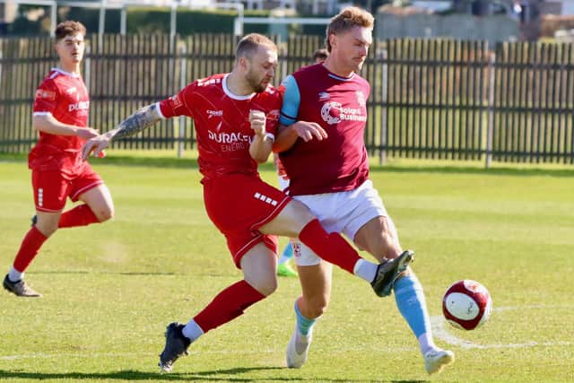 Danny Earl has signed a new deal with Bridlington Town for the 2025-26 season. Photo by TCF Photography