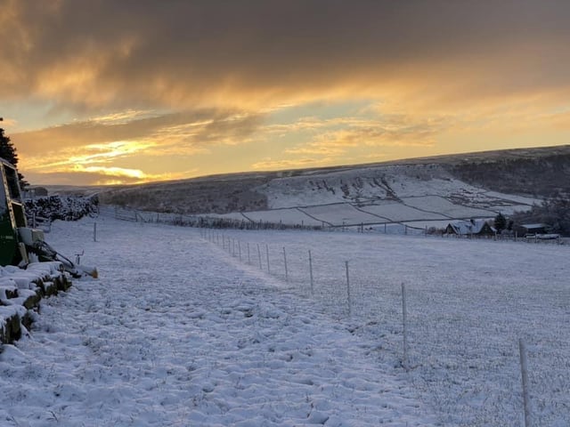 A gorgeous sunrise in Fryup this morning.