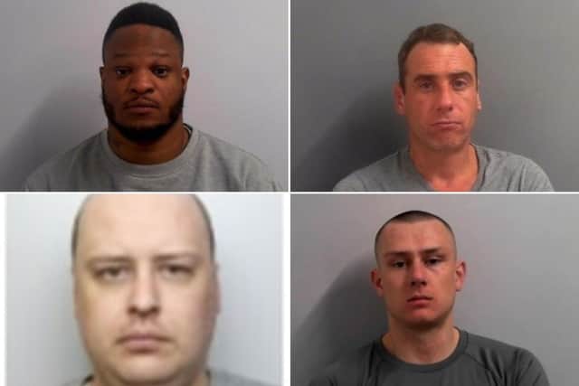 Antony Valentine Berry (top left), Sean Lee Mosley Naylor (top right), Arron Thomson (bottom left) and TJ Lewis Glendinning (bottom right), were jailed for a total of 13 and a half years for their roles in conspiring to supply cocaine in Scarborough.