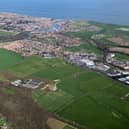Aerial view of Broomfield Farm, near Whitby.