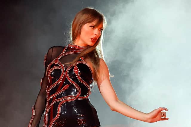 Taylor Swift performing at her UK Eras tour (Getty Images)