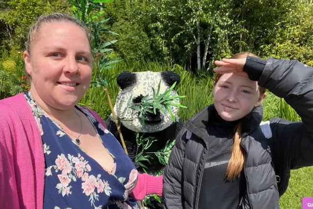 Storm and her mum Lindsay enjoying a rare trip out