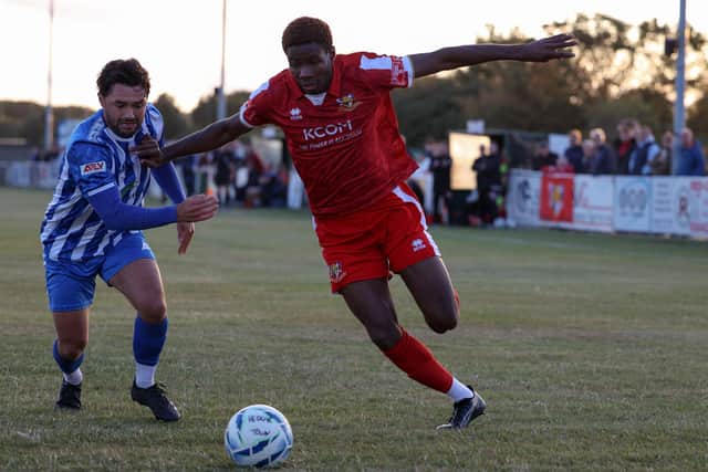 Destiny Nnenanya in action for Brid at Redcar on Friday night. Photo by EC Media
