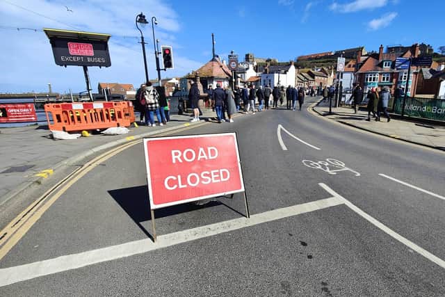 Whitby Swing Bridge during the traffic-free closures last year.