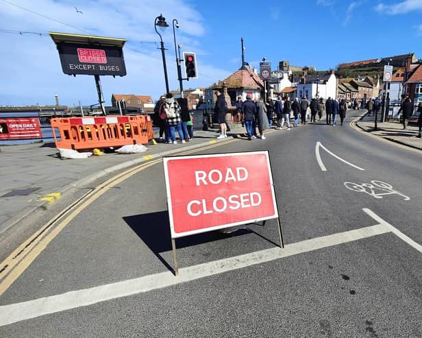 Whitby Swing Bridge during the traffic-free closures last year.