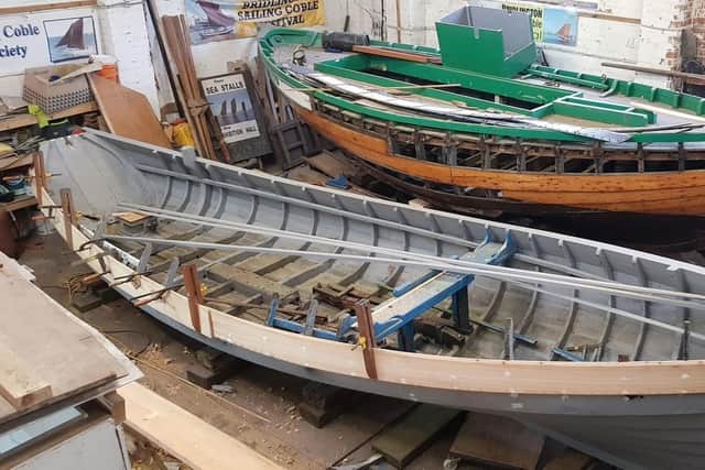 The restoration of sailing coble Kathleen in Bridlington.
