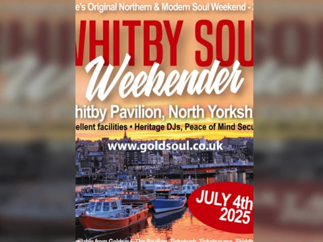 The Whitby Soul Weekender takes place from July 4 until July 6 at the Whitby Pavilion. event will feature the best in Northern Soul, Motown and Modern Soul with the North's best loved DJ's. .