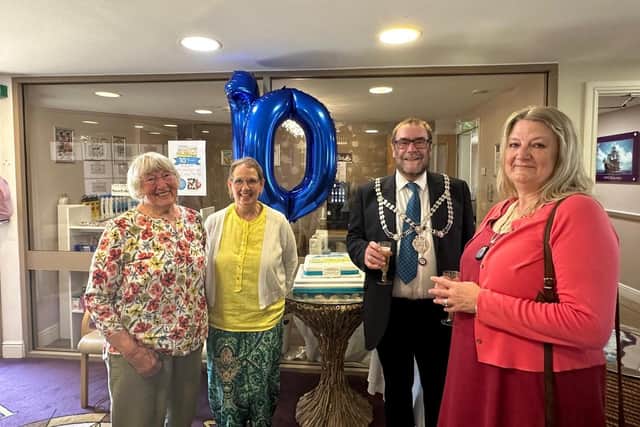 Mayor of Whitby Robert Dalrymple helps Whitby Court Care Home celebrate 10 years
