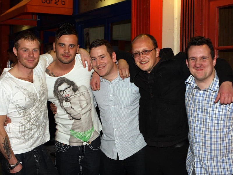 Jason, Kempy, Carlos, Steve and Paul in Bar 2B