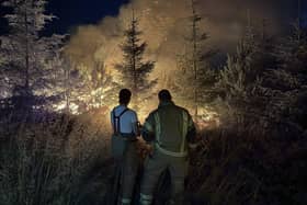 Firefighters travelled from Bedale to help tackle the blaze - Image: Bedale Fire Station/Facebook