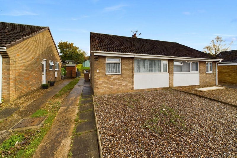 This 2two bedroom semi-detached bungalow is for sale with Hunters for £159,950.