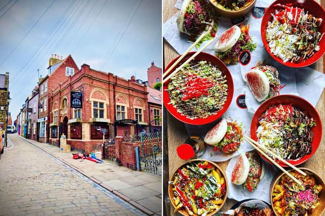 From left: exterior of the Meeting Place; street food you can enjoy!
