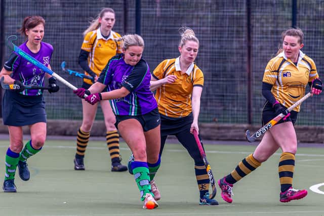 Danby's Erin Hodgson in action during the 1-0 home win against second-placed Durham City. PHOTOS: BRIAN MURFIELD