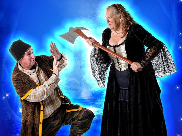 Poor Fritz! Henpecked and foolish. Fritz (Frank O'Neill) and Hildegard (Sally Fewster).
Photography by The Artistic Lens; Digital Design by Si James.