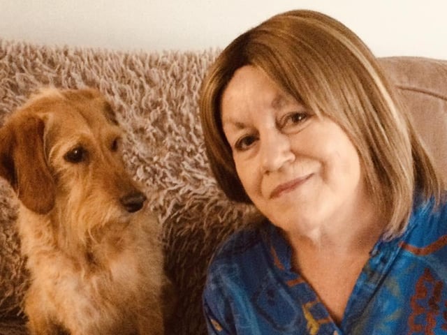 Shirley Parsons and her lovely dog.