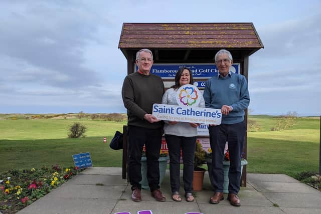 From left, Alan Waites (secretary), Joy Richards (ladies’ captain) and Stephen Thornton (gentlemen’s captain).