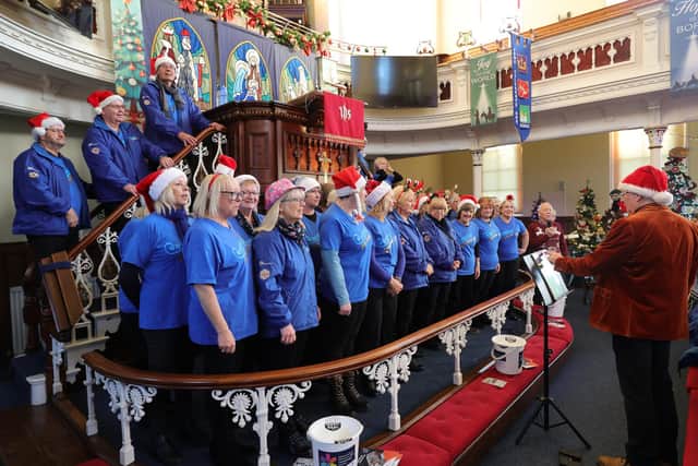 The Coastal Voices choir gets ready to perform at St Johns Burlington. All photos courtesy of Richard Ponter