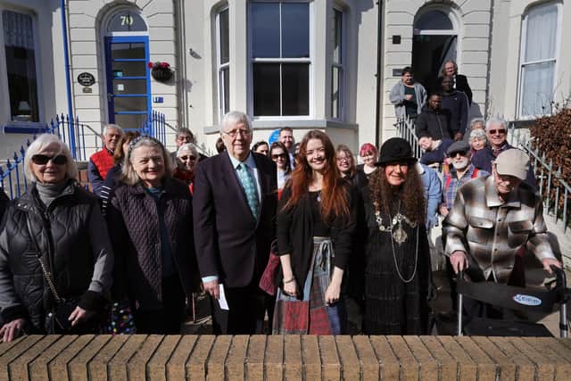 Charter Mayor Janet Jefferson, Dr Kirsty Ryder and guests at the unveiling