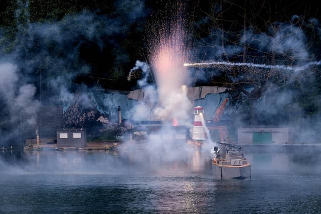 Naval Warfare - enemy base under attack pic Richard Ponter