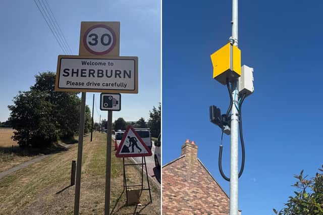 As part of a three-month trial, the camera will be located on the A64 Sherburn High Street and be in use from Tuesday July 1.