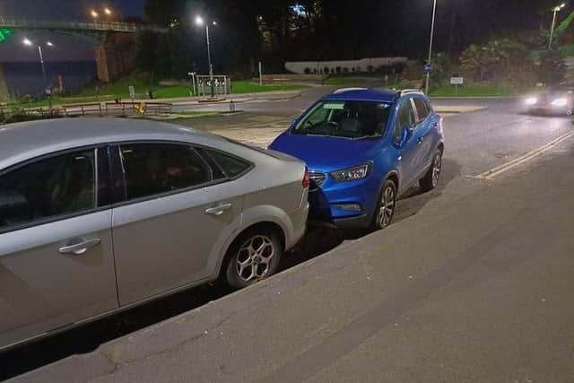 North Yorkshire Police are looking for witnesses or the driver of a BMW after a collision in Scarborough.