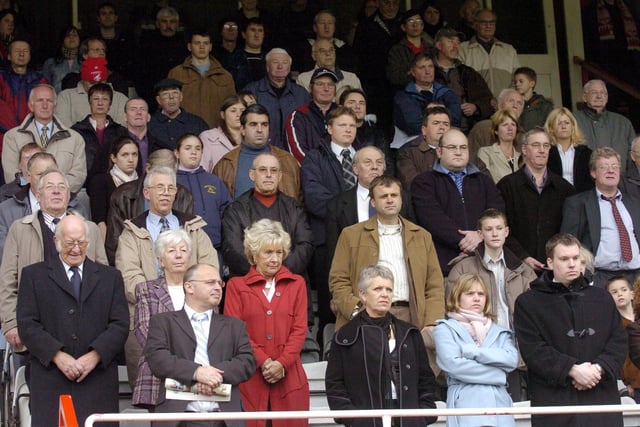 Do you recognise any of these Boro fans observing a one-minute silence pre-match for Bill Nicholson in October 2004?