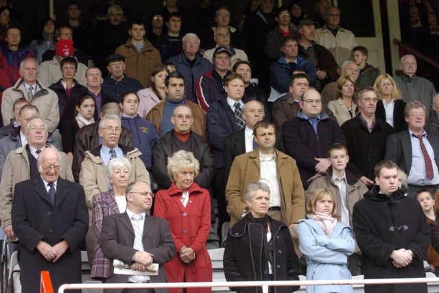 Do you recognise any of these Boro fans observing a one-minute silence pre-match for Bill Nicholson in October 2004?