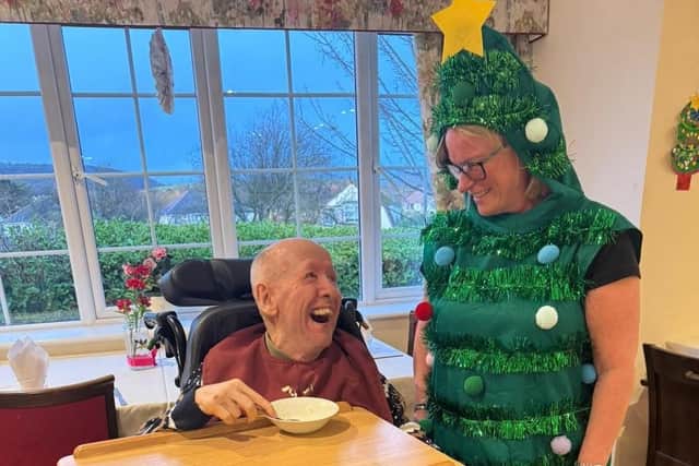 Sarah Bayes enjoys spending time with residents.