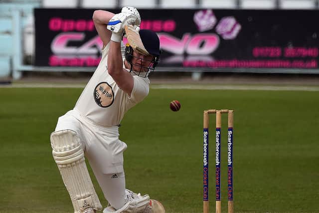 Hayden Williamson in action for Scarborough 2nds.