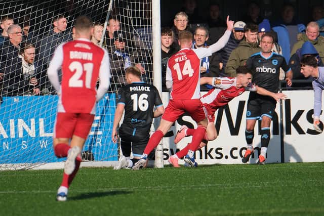 Scarborough Athletic earned a superb 3-1 home FA Cup win against Chester. PHOTOS BY RICHARD PONTER